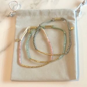 Set of 3 Gorjana Power Gemstone Bracelets